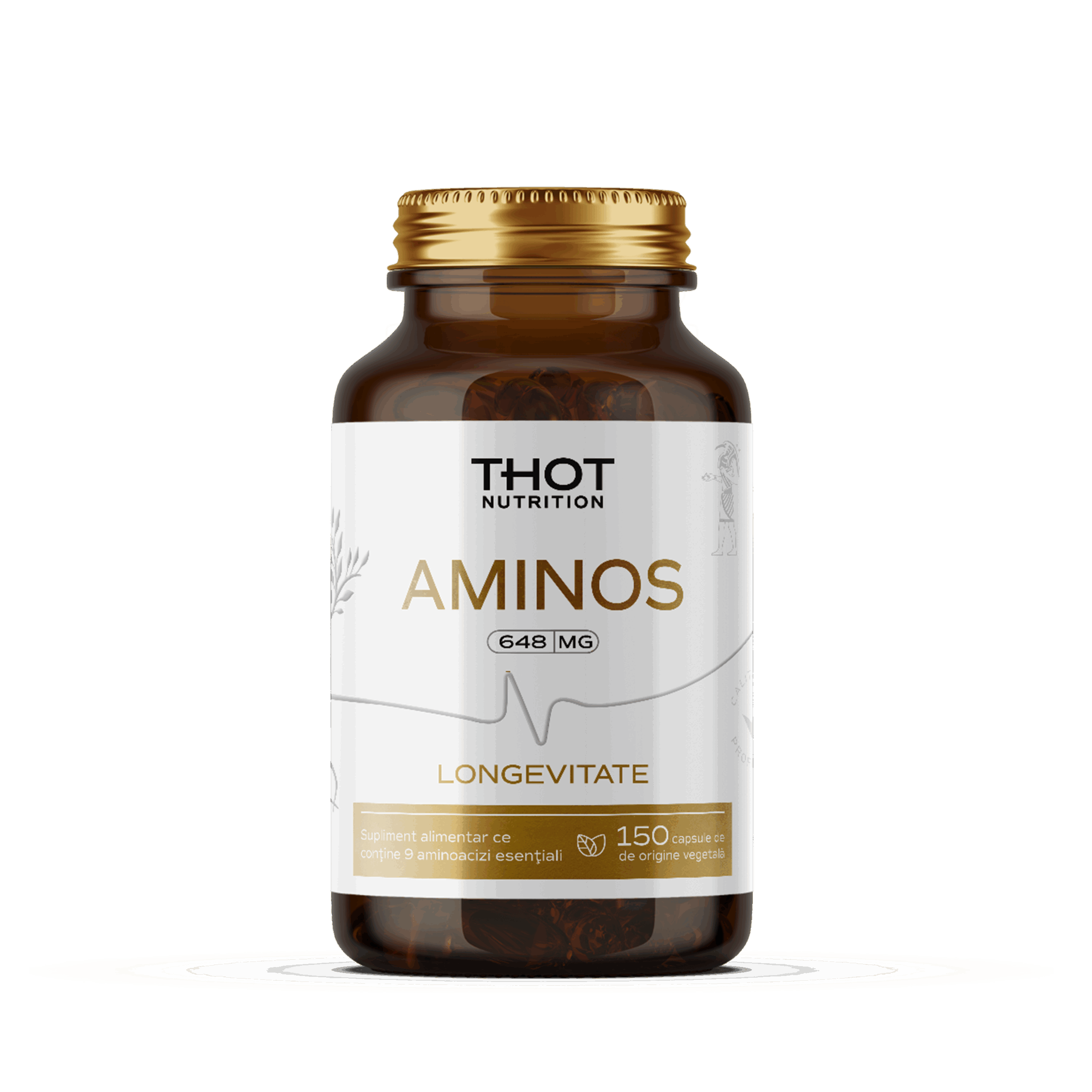 Thot Aminos 150 capsule - aminoacizi esențiali antiaging 100% plant based