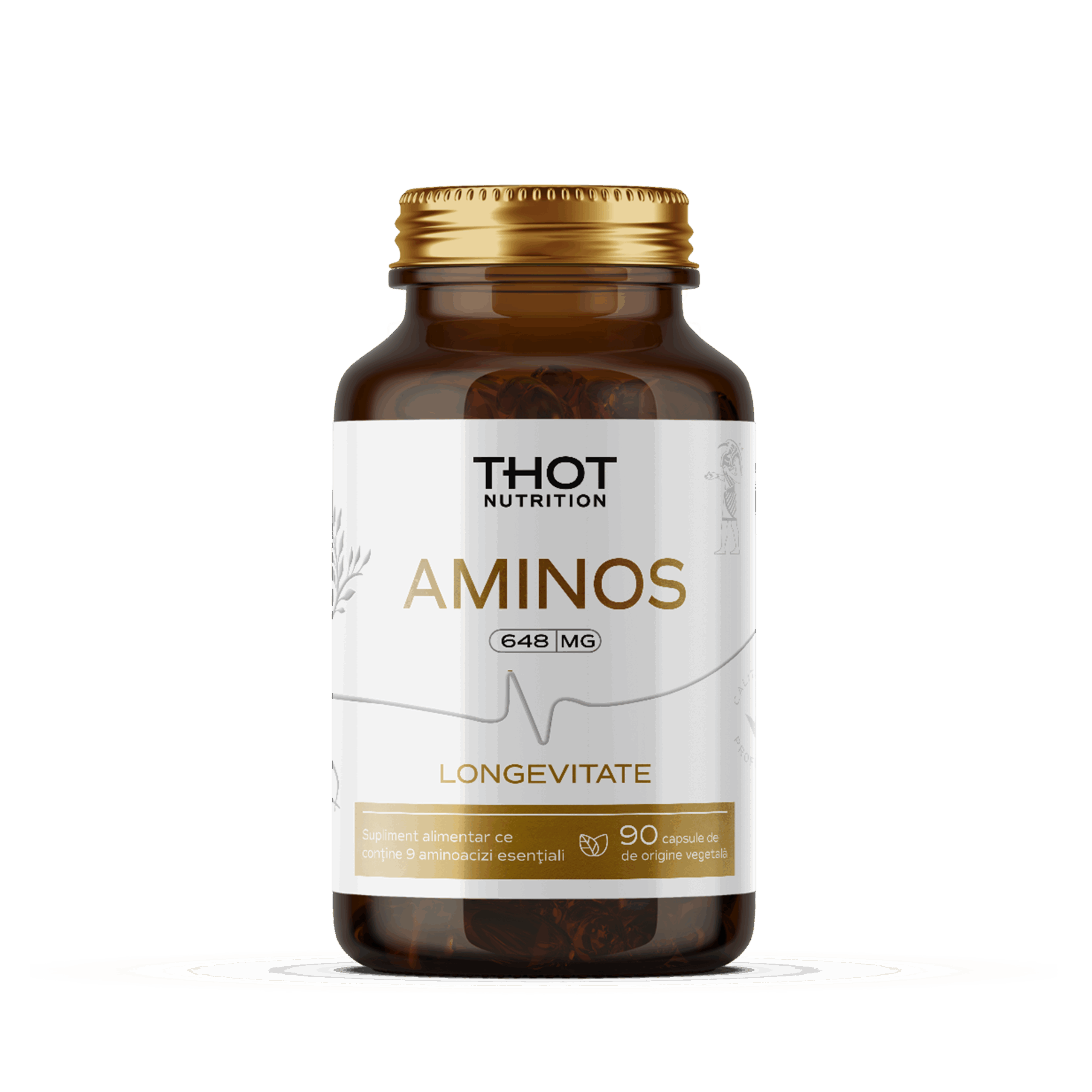 Thot Aminos 90 capsules - essential amino acids antiaging plant based