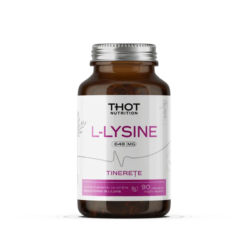 Thot L-Lysine 90 capsule - colagen natural frumusete și tinerețe